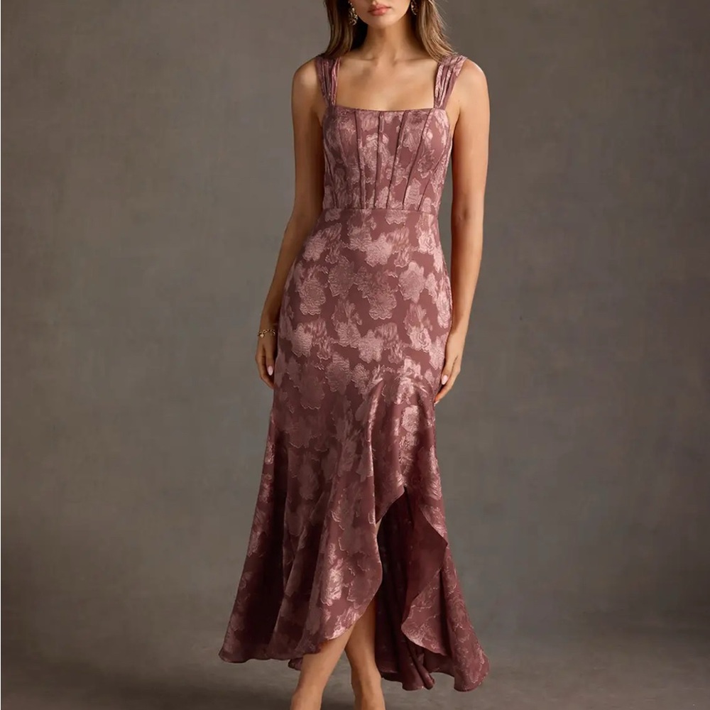 Azazie Mauve High Low Dress